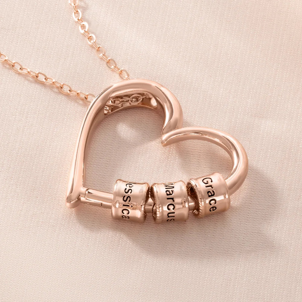 Collana personalizzata circolare apribile con cuore