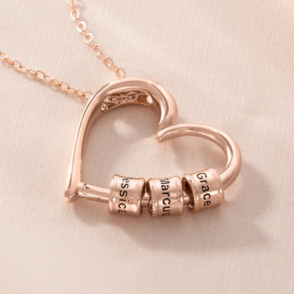 Collana personalizzata circolare apribile con cuore