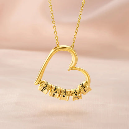 Collana personalizzata circolare apribile con cuore